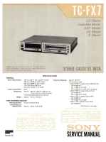 Sony TC-FX7 - Service Manual 